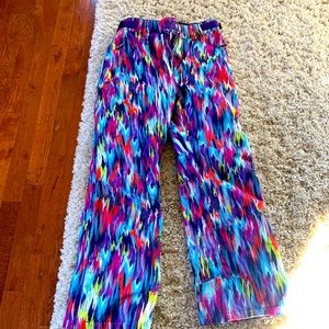 Girls Ski Pants. Fun multicolor size 12. Worn 1x.